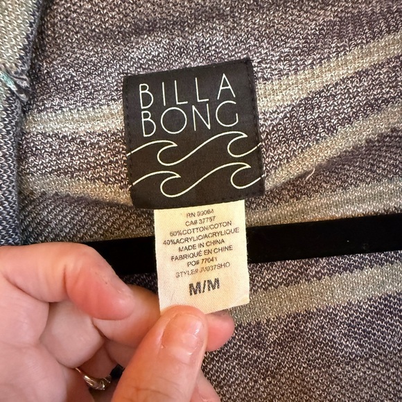 Billabong Blue and White Patterned Cardigan Sz.M - Picture 4 of 5